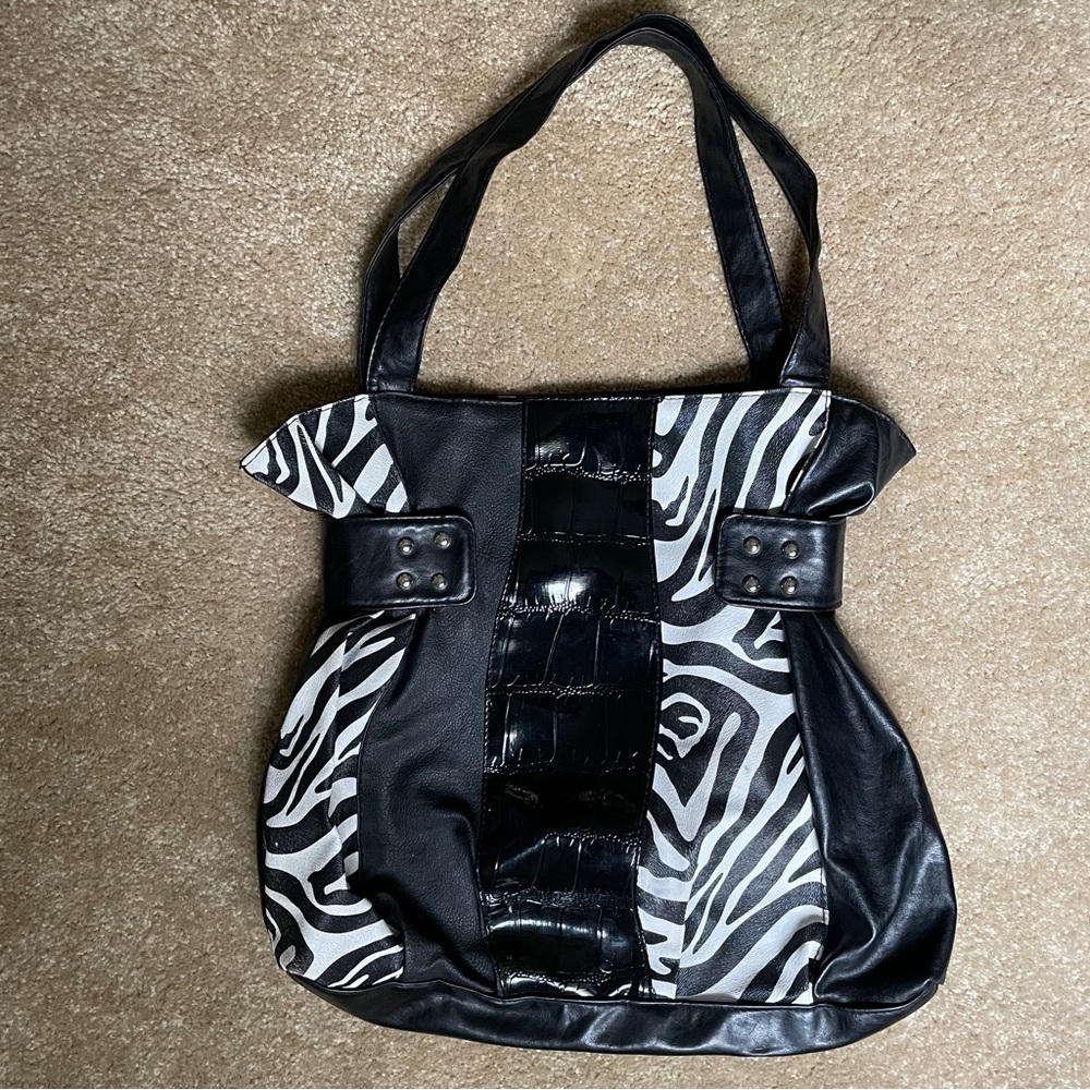 Zebra print purse